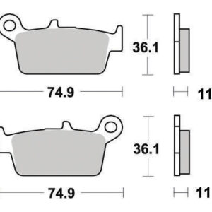 Plaquette de frein Semi-Métal Eco-Friction Route - R90