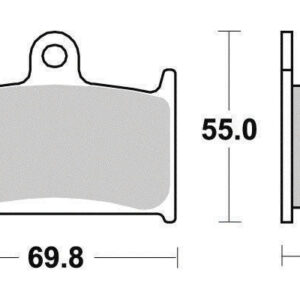 Plaquette de frein Semi-Métal Eco-Friction Route - R90