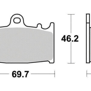 Plaquette de frein Semi-Métal Eco-Friction Route - R90