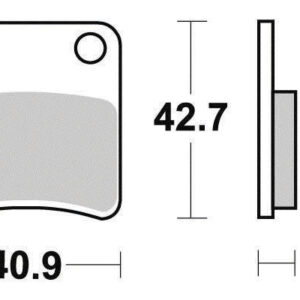 Plaquette de frein Semi-Métal Eco-Friction Route - R90