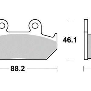 Plaquette de frein Semi-Métal Eco-Friction Route - R90