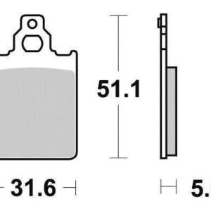 Plaquette de frein Semi-Métal Eco-Friction Route - R90