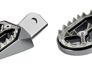 Repose-pieds Alu CNC Couleur Titane - KAWASAKI/SUZUKI