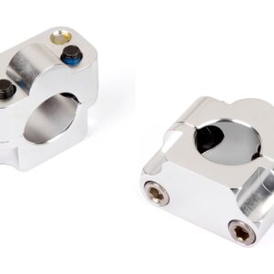 Kit Rehausse / adaptateur pour guidon de Ø28,6mm argent