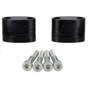 Kit de 2 rehausses pour guidon avec Barre Ø22 mm Noir