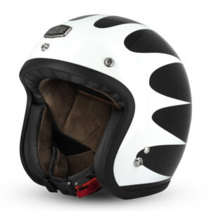 Casque Jet Cafe Racer S250 Noir / Blanc Brillant - Taille S