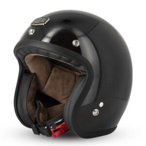 Casque Jet Cafe Racer S250 Noir Pailleté Brillant - Taille XS