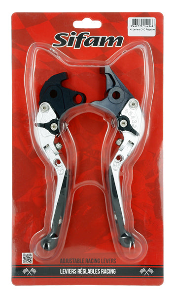 Kit Leviers de Frein et d'Embrayage Anodisés Noir/Alu pour SUZUKI – Image 3