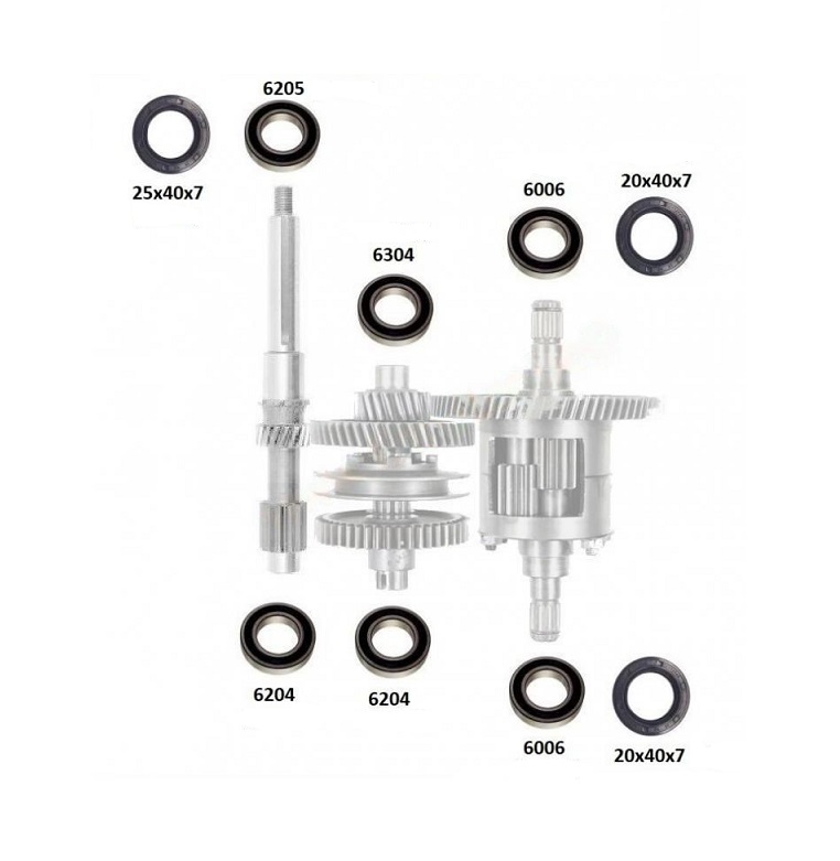 KIT REPARATION BOITE - AIXAM 400 500 300SL 400SL 500SL 300EVO 400EVO 400.4 500.4 500.5 A721 A741 A751 CITY ROADLINE MEGA SCOUTY CROSSLINE – Image 2