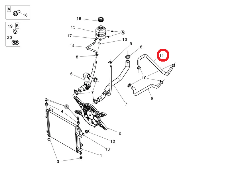DURITE DE CHAUFFAGE - MICROCAR MGO 3 MGO 4 MGO 6,LIGIER XTOO R XTOO S XTOO RS OPTIMAX 2 IXO JS50 JS50L JS60, DUE 2 DUE 3 DUE 6 , LOMBARDINI PROGRESS – Image 2