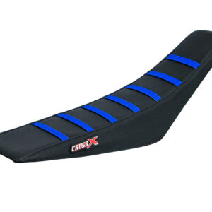 HOUSSE DE SELLE SHERCO SE-R SEF-R TOP BLACK- SIDE BLACK-STRIPES BLUE