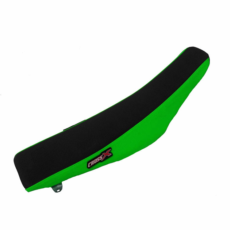 HOUSSE DE SELLE KAWASAKI KXF 450 16 - 18 KXF 250 17-20 TOP BLACK- SIDE GREEN (M217-2BG)