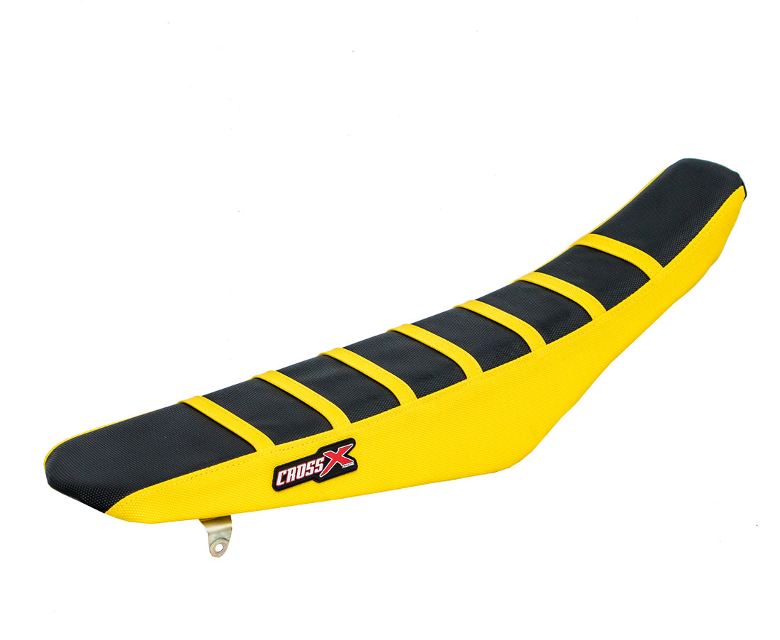 HOUSSE DE SELLE SUZUKI RMZ 250-450 - TOP BLACK- SIDE YELLOW-STRIPES YELLOW