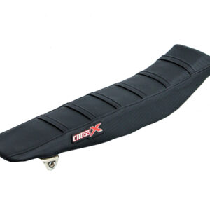 HOUSSE DE SELLE YAMAHA YZF 250-450 WRF 250-450 - TOP BLACK- SIDE BLACK-STRIPES BLACK + COUVRE CACHE RESERVOIR INCLUS