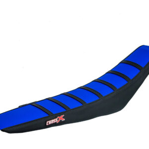 HOUSSE DE SELLE HUSQVARNA FC-TC-FE-TE-TC 250 - TOP BLUE- SIDE BLACK-STRIPES BLACK
