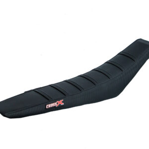 HOUSSE DE SELLE HUSQVARNA FC-TC - FE-TE - TOP BLACK- SIDE BLACK-STRIPES BLACK