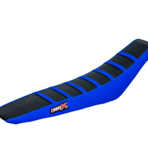 HOUSSE DE SELLE HUSQVARNA TC 85 - TOP BLACK- SIDE BLUE-STRIPES BLUE