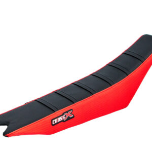 HOUSSE DE SELLE GASGAS EC-ECF 2007-2011 TOP BLACK- SIDE RED-STRIPES BLACK (M810-3BRB)