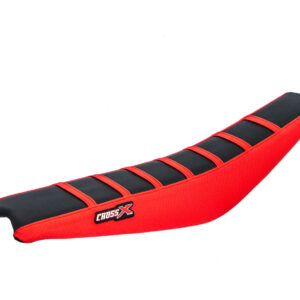 HOUSSE DE SELLE GASGAS EC-ECF - TOP BLACK- SIDE RED-STRIPES RED