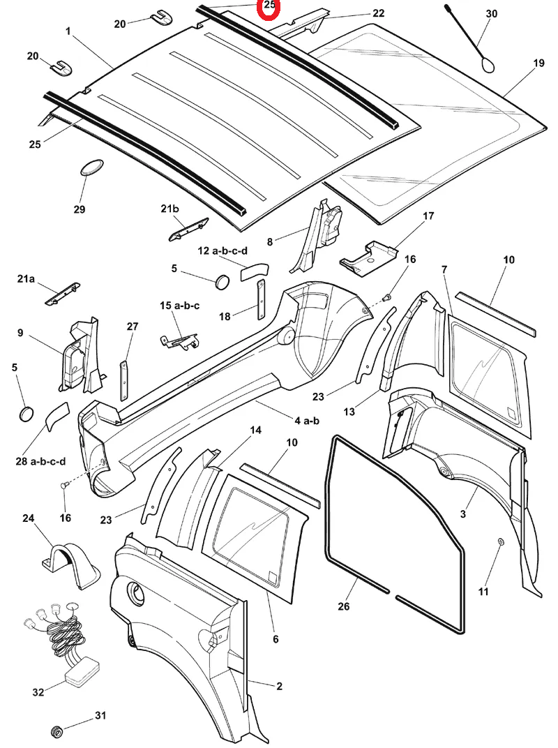 JOINT DE PAVILLON - 100MM - MICROCAR MC1 MC2 – Image 2