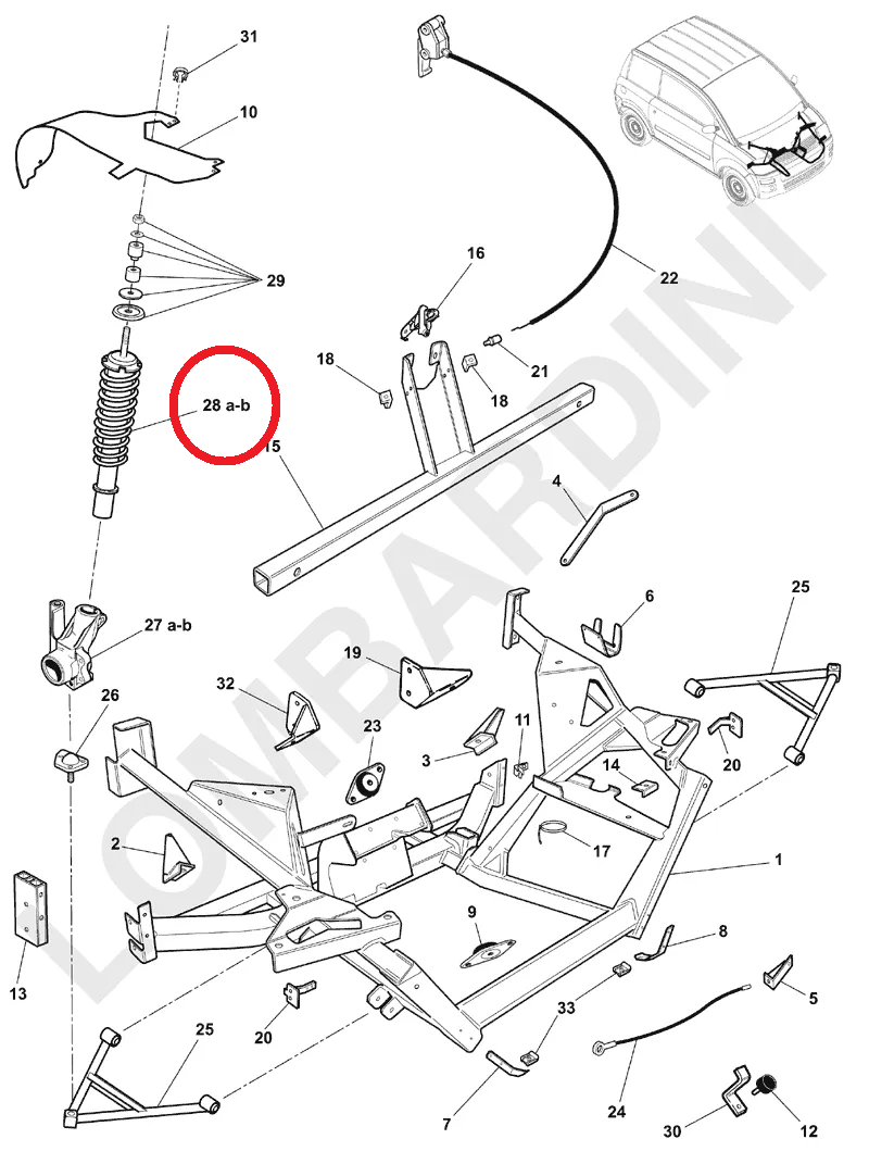 AMORTISSEUR AVANT - MICROCAR MC1 MC2 – Image 4