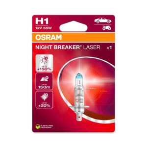 Ampoule H1 Night Breaker Laser (Gen2) - 12V 55W P14.5s - Blister 1 ampoule