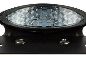Feu arriere ovale led noir avec support de plaque