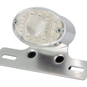 Feu Arrière LED Chromé + Support de Plaque