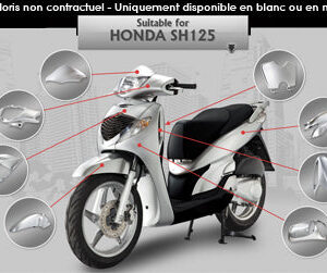 Kit Carrosserie Noire Honda SH125/150 jusqu'à 2008