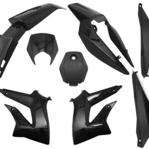Carénage Derbi Senda DRD X-treme 2011-2017 noir brillant 8 pièces