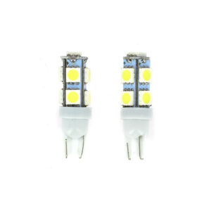 Ampoules Wedge - 9 LEDs - 12V 10W Base T10 W2.1 x9.5D - Blister de 2 Ampoules