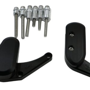Kit Protection de Carters CNC Anodisés Noir GSX-R 1000 2009-2015 Gauche et Droit