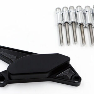 Kit Protection de Carters Gauche CNC Anodisés Noir Hayabusa