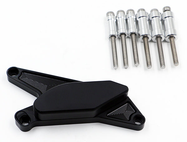 Kit Protection de Carters Gauche CNC Anodisés Noir Hayabusa