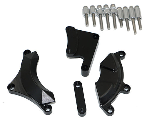 Kit Protection de Carters CNC Anodisés Noir MT-03 2016 Gauche et Droit