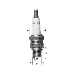 Bougie RG7C Ø14mm Culot: 12mm - Equivalence BR8HS