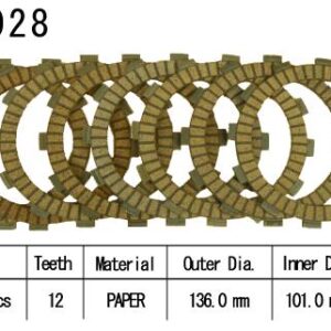 Kit Disques d'Embrayage Garnis Cross Cr125 R 2000/2002