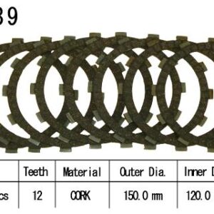 Kit Disques d'Embrayage Garnis Cb350 K4 1974/1979
