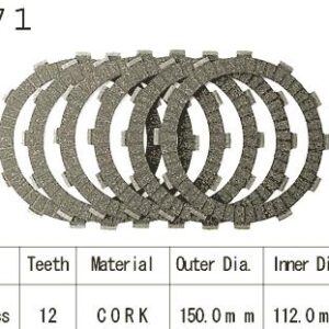 Kit Disques d'Embrayage Garnis Cb/Cbx650 1982