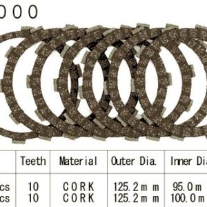 Kit Disques d'Embrayage Garnis Cross Dtr125 1988/2002