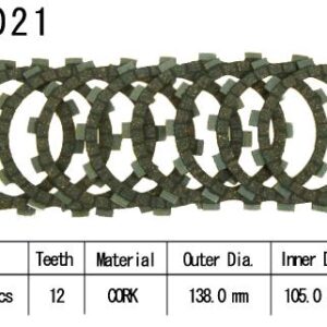 Kit Disques d'Embrayage Garnis Cross Yz/Wr 250 F 2001/2003