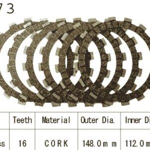 Kit Disques d'Embrayage Garnis Yz 250 J/K/L 1982/1984