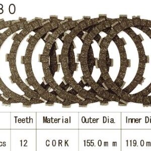 Kit Disques d'Embrayage Garnis Cross Yz/Wr 250 1992/2002