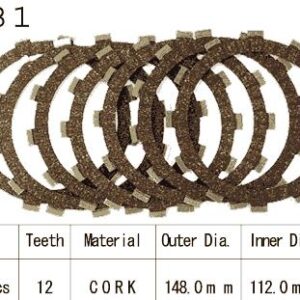 Kit Disques d'Embrayage Garnis Yz 250 1981/1994