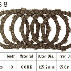 Kit Disques d'Embrayage Garnis Cross Tzr 125 1987/1992