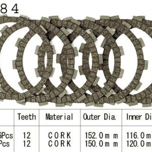 Kit Disques d'Embrayage Garnis Dr 650 R/Rs 1990/1995