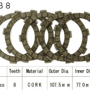Kit Disques d'Embrayage Garnis Cross Kx80 C/E 1981/1984