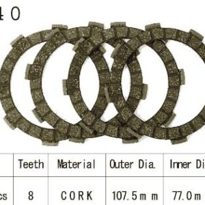 Kit Disques d'Embrayage Garnis Kx80 A1/A2 1979/1980