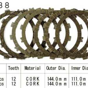 Kit Disques d'Embrayage Garnis Cross Kx125 96 2005