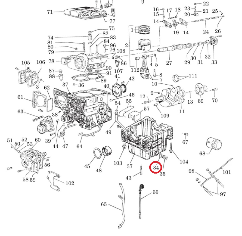 JOINT DE BOUCHON DE VIDANGE ORIGINE - MOTEUR LOMBARDINI FOCS PROGRESS DCI 442 DCI 492 HDI 480 MPI 523 – Image 2